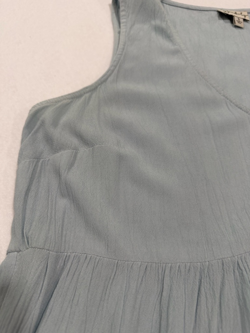 Wanderly Light Blue Boho Maxi Dress Sleeveless Lace Size S - Picture 5 of 9